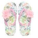 Fame Forever By Lifestyle Girls Pink Printed Thong Flip Flops