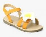 Fame Forever By Lifestyle Yellow Floral Sandals girls