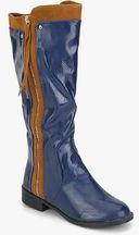 Ffc New York Calf Length Navy Blue Boots women