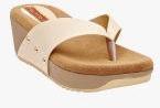 Flat N Heels Beige Solid Sandals Women