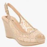 Flat N Heels Beige Wedges Women