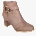 Flat N Heels Brown Heeled Boots Women