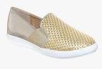 Flat N Heels Gold Loafers Women