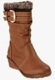 Flat N Heels Khaki Boots Women