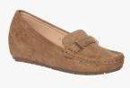 Flat N Heels Khaki Suede Regular Loafers Women