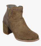 Flat N Heels Olive Heeled Boots Women