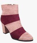 Flat N Heels Pink Heeled Boots Women