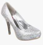 Flat N Heels Silver Stilettos Women