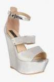 Flat N Heels Silver Wedges Women