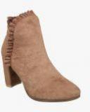 Flat N Heels Tan Heeled Boots Women