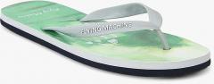 Flying Machine Grey Solid Thong Flip Flops men