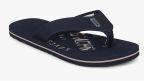 Flying Machine Navy Blue Solid Thong Flip Flops Men