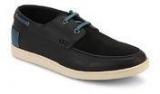 Franco Leone Black Boat Shoes men