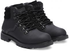 Gas Black Flat Boots men