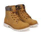 Gas Brown Solid Nubuck Mid Top Flat Boots Men