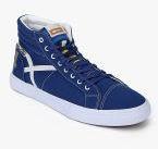 Gas California Mid Print Blue Sneakers Men