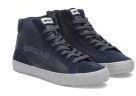 Gas Navy Blue Solid Mid Top Sneakers Men