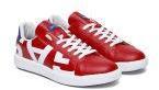 Gas Red Printed 365 Motion Disco Leather Sneakers Men