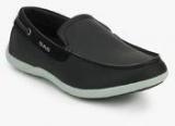 Gas Spinnaker Black Moccasins Men