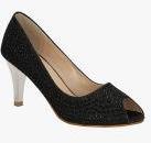 Get Glamr Black Peep Toes Women