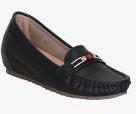 Get Glamr Black Synthetic Regular Loafers Women