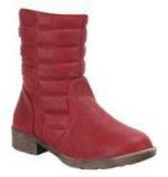 Get Glamr Calf Length Red Boots Women