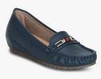 Get Glamr Navy Blue Synthetic Regular Loafers Women