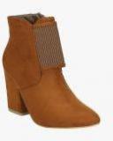 Get Glamr Tan Heeled Boots Women