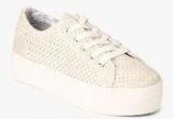 Ginger By Lifestyle Off White Casual Sneakers Women