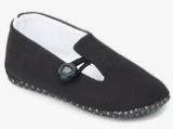 Gini & Jony Side Button Black Loafers Boys