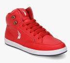 Hoopers Red Mid Top Sneakers Boys