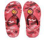 Hot Wheels Boys Red & Black Printed Thong Flip Flops