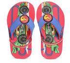 Hot Wheels Boys Red & Blue Printed Thong Flip Flops