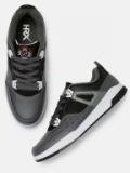 Hrx By Hrithik Roshan Grey & Black Colourblocked Sneakers Men