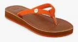 Hush Puppies Amber Orange Flip Flops women