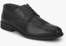 Hush Puppies Black Textured Brogues Men