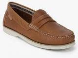 Hush Puppies Boat Slip On Tan Moccasins Men