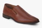 Hush Puppies Brown Textured Slip On Shoes Men