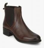 Hush Puppies Carlita Brown Chelsea Ankle Length Boots Men