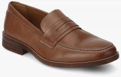 Hush Puppies Tan Leather Slip On Shoes men