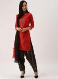 Imara Red & Green Embroidered Kurta With Salwar & Dupatta Women