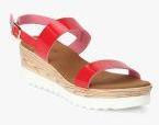 Inc 5 Red Solid Sandals Women