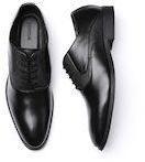 Invictus Black Solid Oxfords Formal Shoes Men