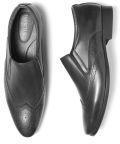 Invictus Black Textured Semiformal Slip Ons Men