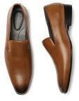 Invictus Tan Brown Formal Slip On Shoes Men