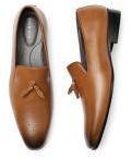 Invictus Tan Brown Leather Formal Slip On Shoes Men