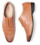 Invictus Tan Brown Textured Formal Oxfords Men