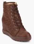 J Collection Ankle Length Brown Boots women