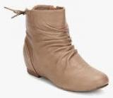 J Collection Beige Ankle Length Boots Women