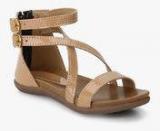 J Collection Beige Buckled Sandals Girls